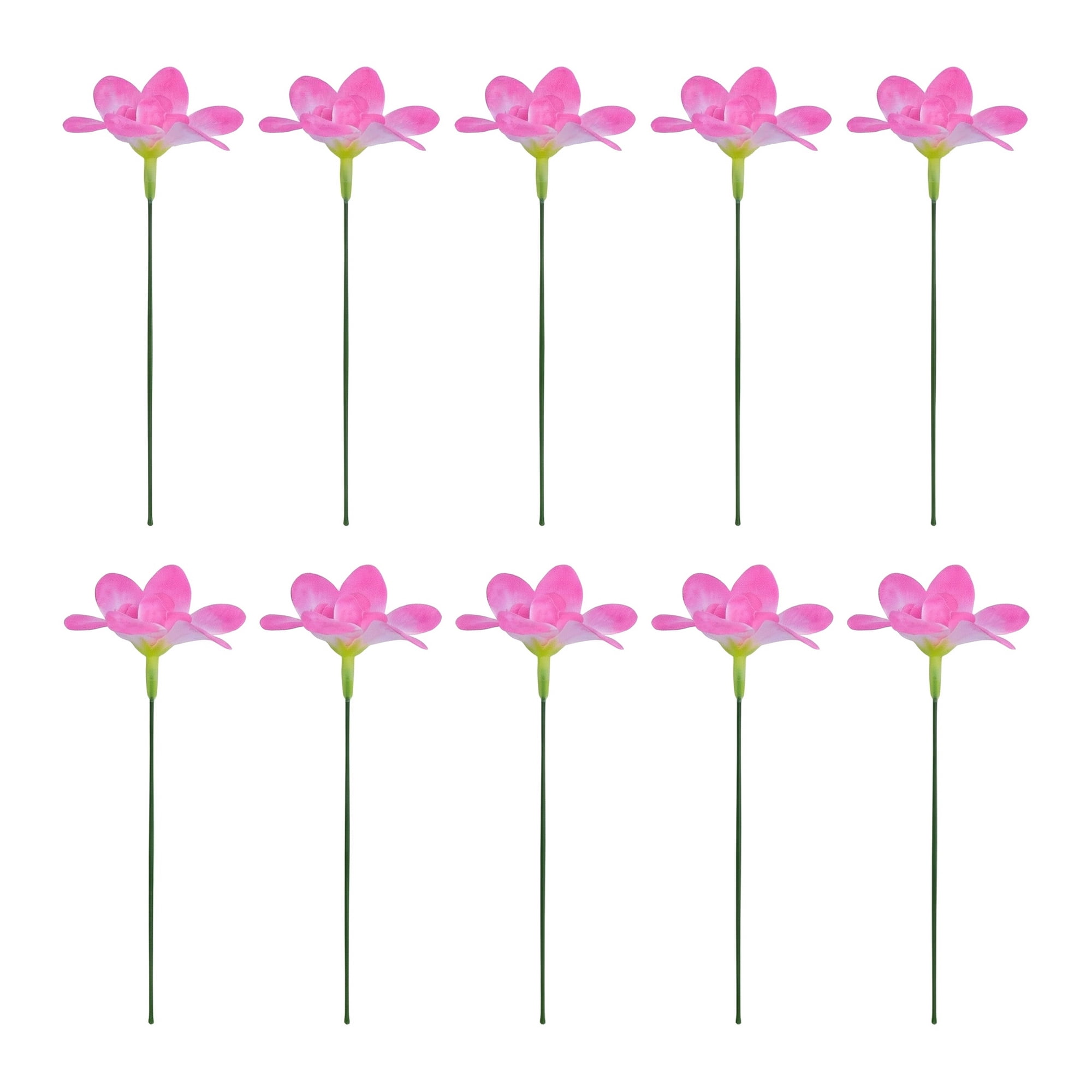 Unique Bargains Artificial Orchid Flowers Detachable HeadsSilk Phalaenopsis Pink 5.9 in