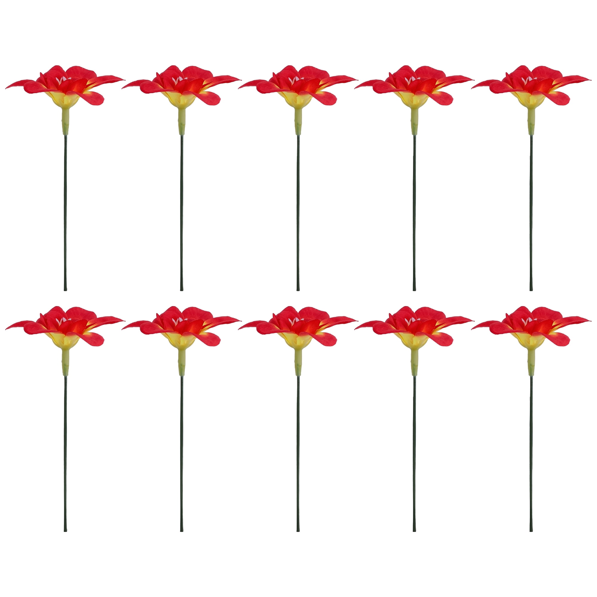 Unique Bargains Artificial Orchid Flowers Detachable HeadsSilk Phalaenopsis Red 5.9 in