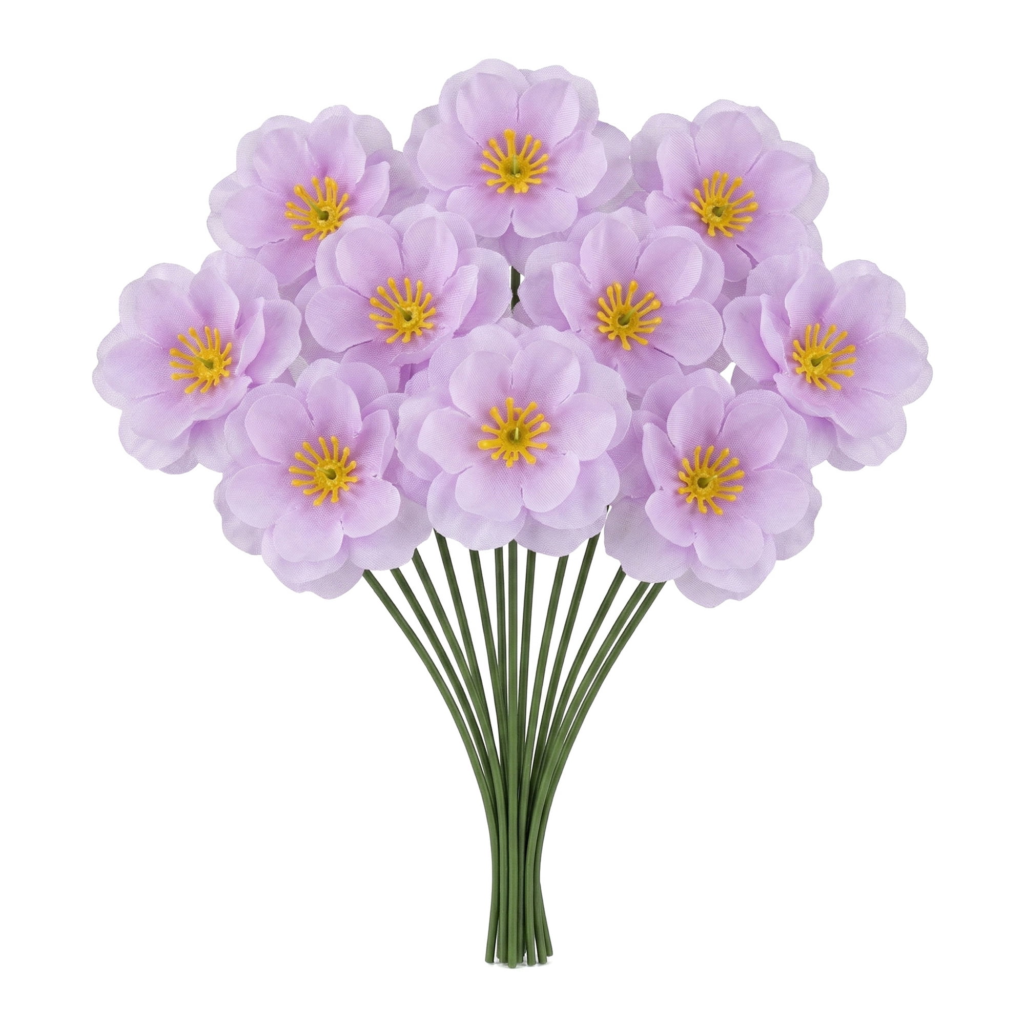 Unique Bargains Artificial Plum Craft Blossom Mini Bouquets Detachable Head Purple 5.9 in