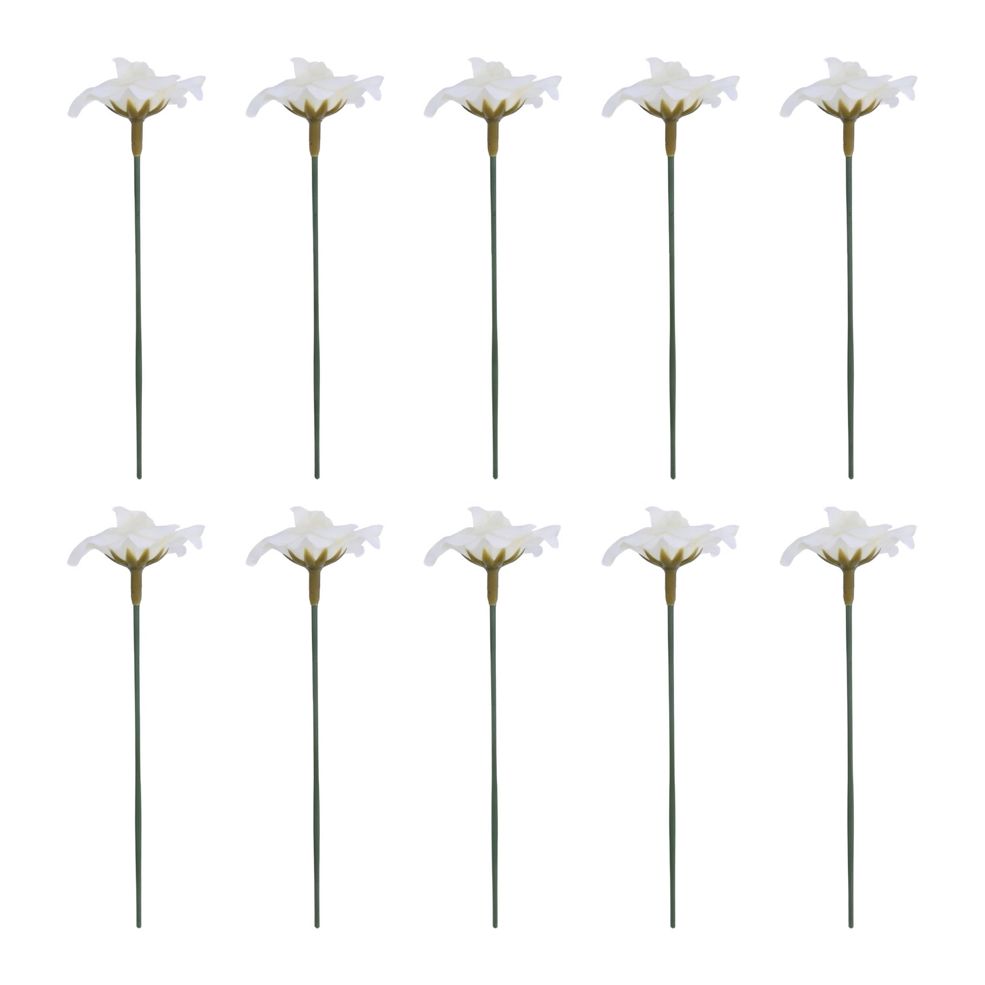Unique Bargains Artificial Roses Bouquet Silk Rose with Detachable Flower [White]