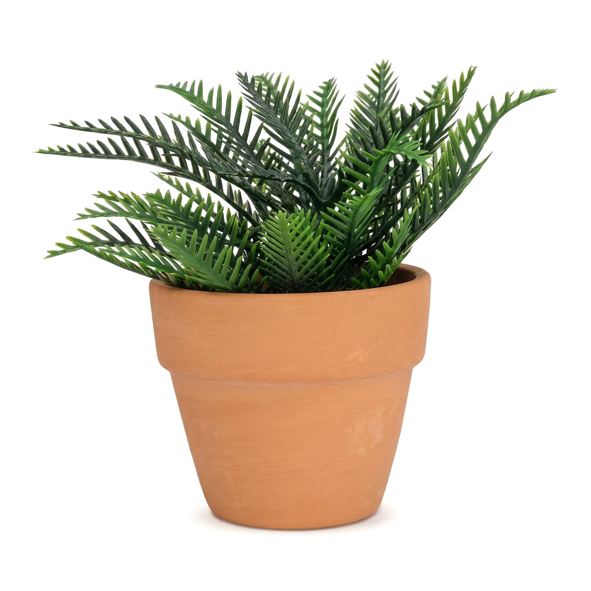 Unique Bargains Artificial Sago Palm Plant in Ceramic Pot Dark Green 6.3"