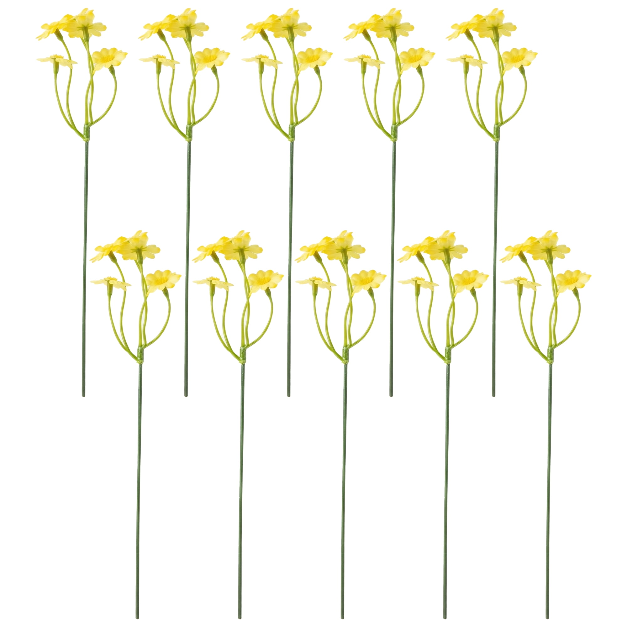 Unique Bargains Artificial Silk Daisies Faux Wildflower Yellow 8.7inch
