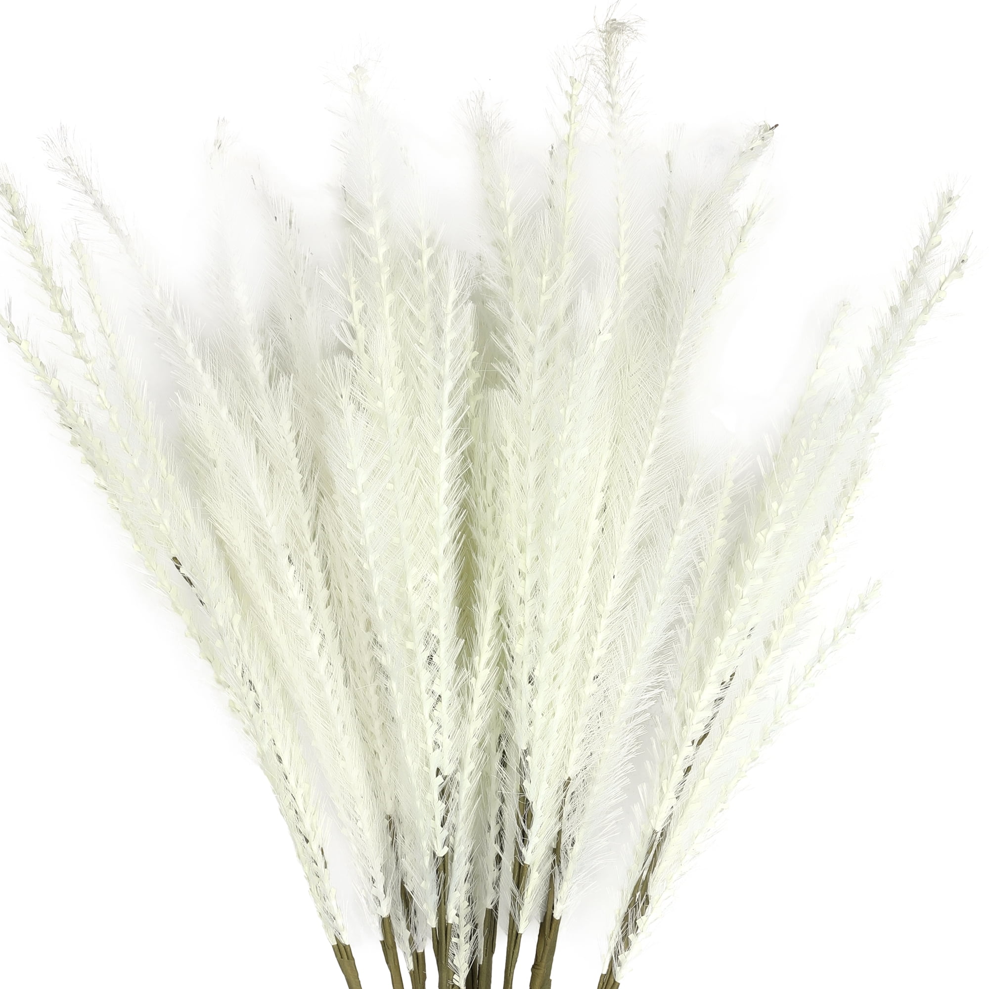 Unique Bargains 12 Pack Artificial Plants Faux Wheat Grass Greenery Plant White