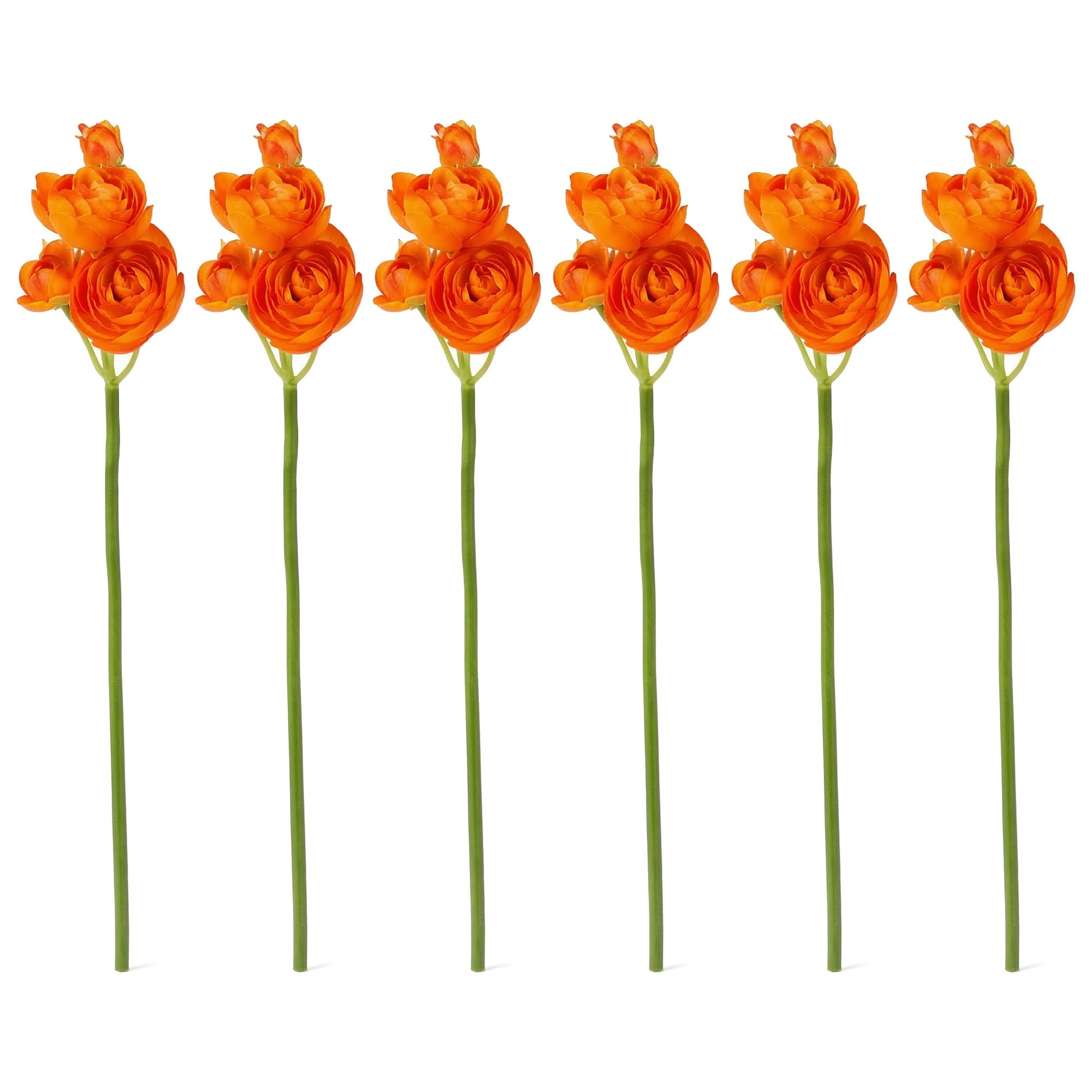 Unique Bargains Artificial Flower Bouquet Faux Berry Greenery Stems Orange 10inch