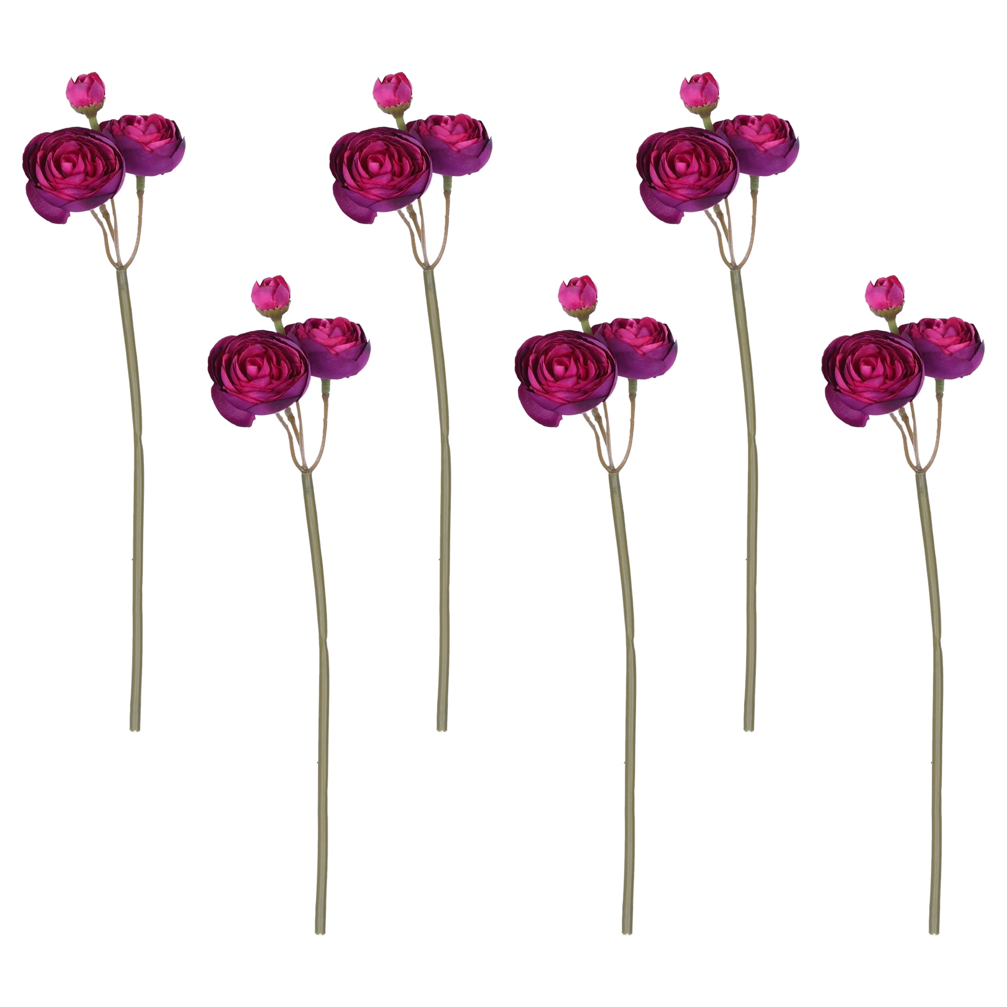 Unique Bargains Artificial Flower Bouquet Faux Berry Greenery Stems Purple 10inch