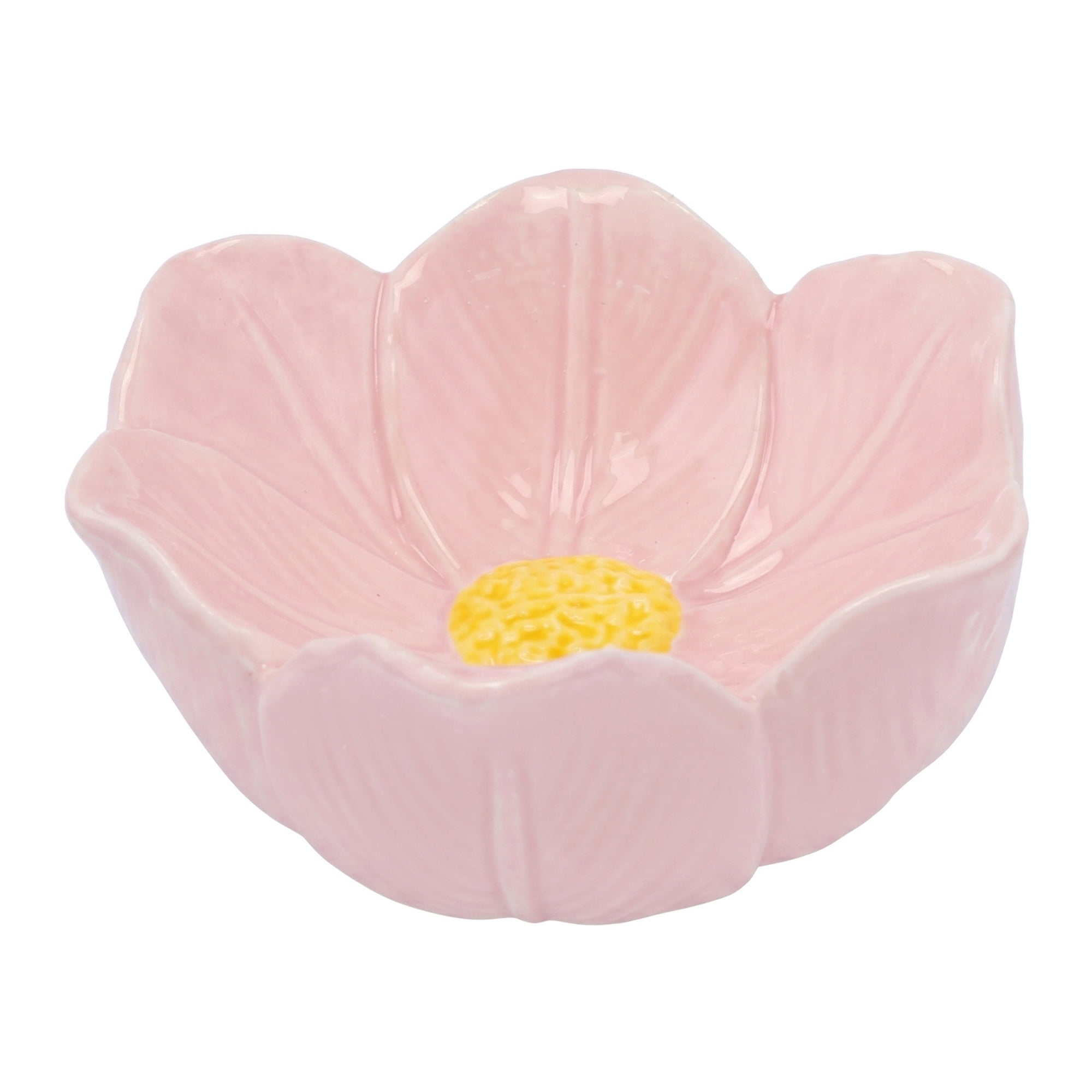 Unique Bargains Artistic Ceramic Box Floral Storage Jar with Lid Pink 5.1" x 4.9" x 2.2"