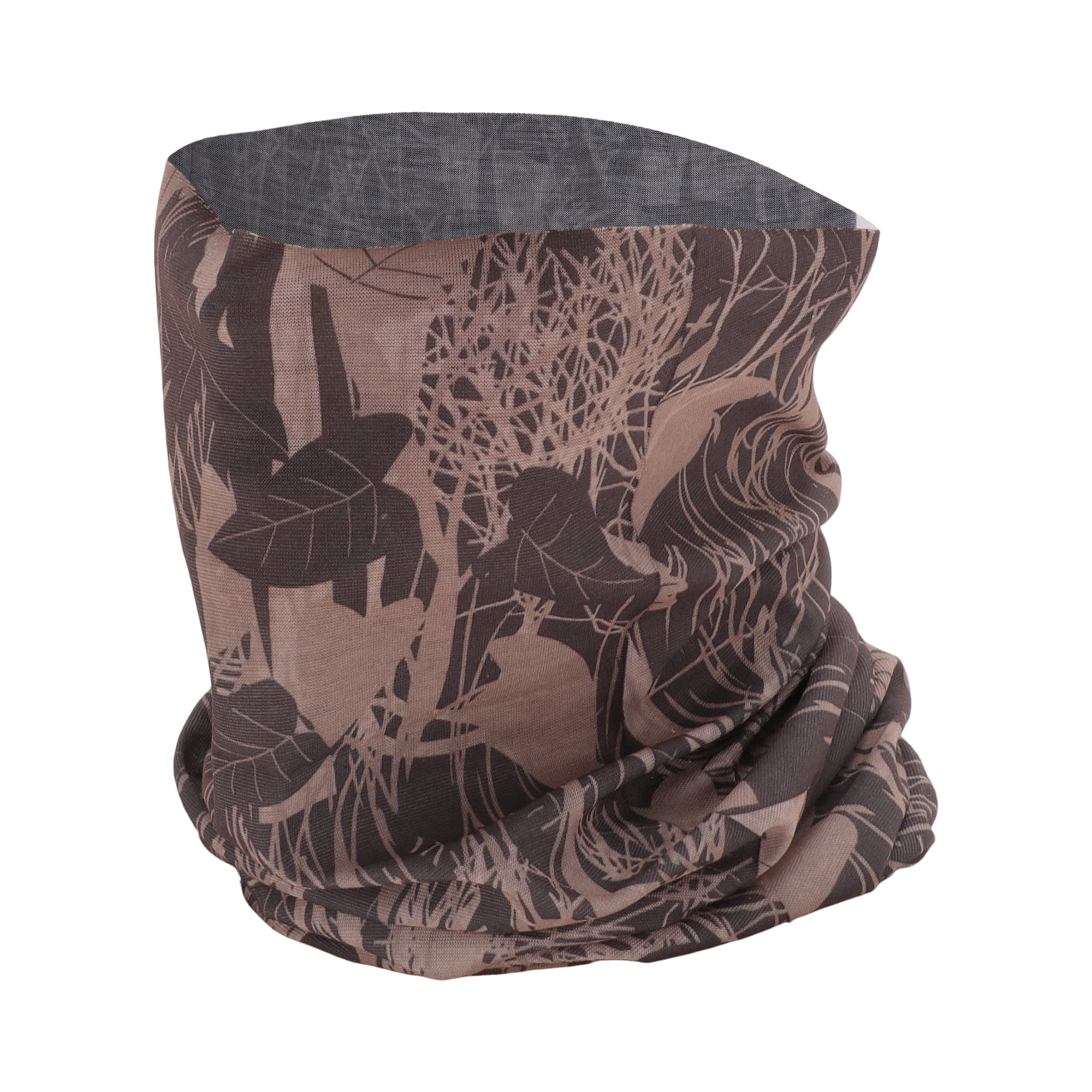 Unique Bargains Artistic Pattern Face Scarf Mask Brown 1 Pc