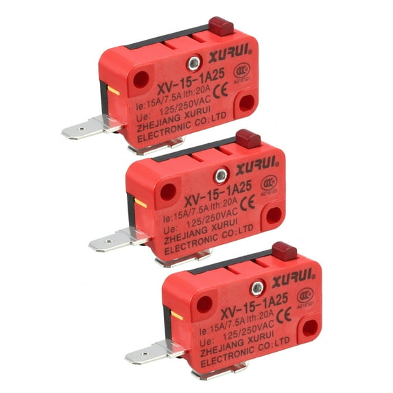 Unique Bargains Authorized 3PCS Push Button Micro switch F Microwave Oven Door