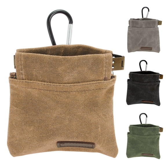 Unique Bargains Auto Closing Snack Dog Treat Pouch Khaki