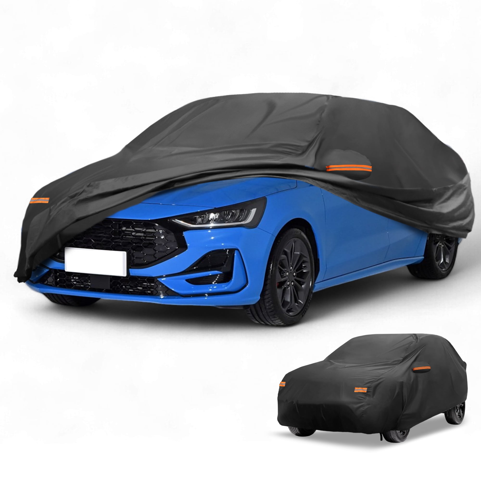 Unique Bargains Auto Cover 210D-PU Right Side Zipper 185.04"x77.95"x49.21"