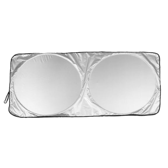 Unique Bargains Auto Foldable Front Rear Windshield Sunshades Sun Visor Shield 59" x 27"
