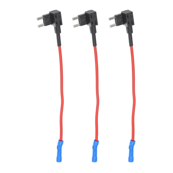 Unique Bargains Auto Truck Car Mini 2 Blade Style Fuse Holder Tap Adapter Connector 12/32V 50A Fuse Tap Adapter 3 Pcs