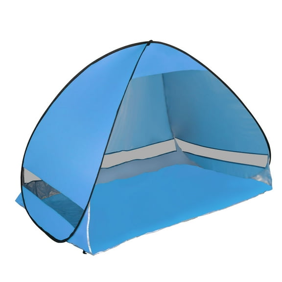 Unique Bargains Automatic Beach Sun Shade Tent Portable Shade Canopy 2-3 Person Blue