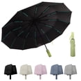 thumbnail image 1 of Unique Bargains Automatic Collapsible Windproof Folding Umbrella Green, 1 of 6