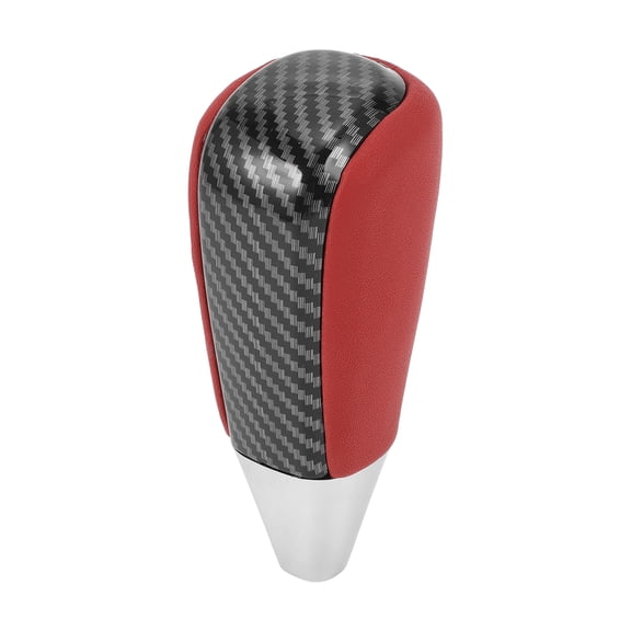 Unique Bargains Automatic Gear Shift Knob, Front Automotive Gearbox Stick Shifter Lever Knob for Toyota Land Cruiser 2016-2021 Plastic Faux Leather Black Red, 1 Pc