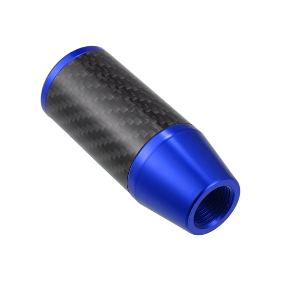 Unique Bargains Automatic Manual Gear Stick Shift Knob Transmission Carbon Fiber Pattern Blue