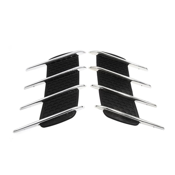 Unique Bargains Automobile Car Black Adhesive Side Vent Air Flow Fender Sticker Cover 2Pcs