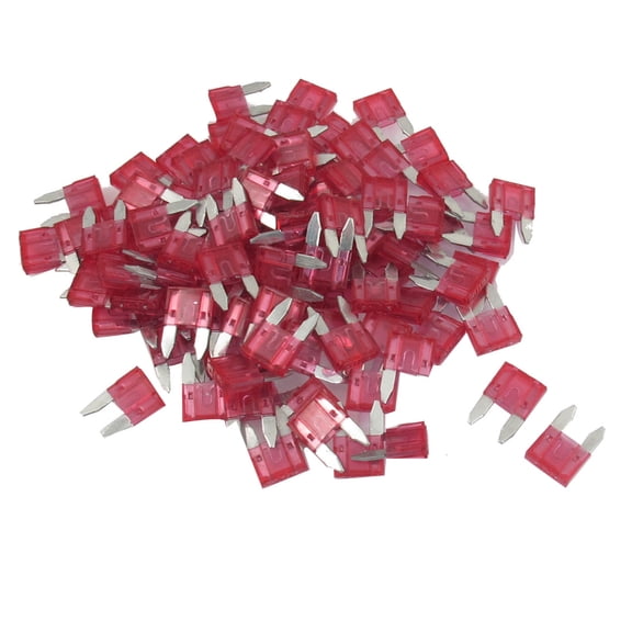Unique Bargains Automotive Car Small Size  Fuse 10A Red Auto Fuses 100 Pcs