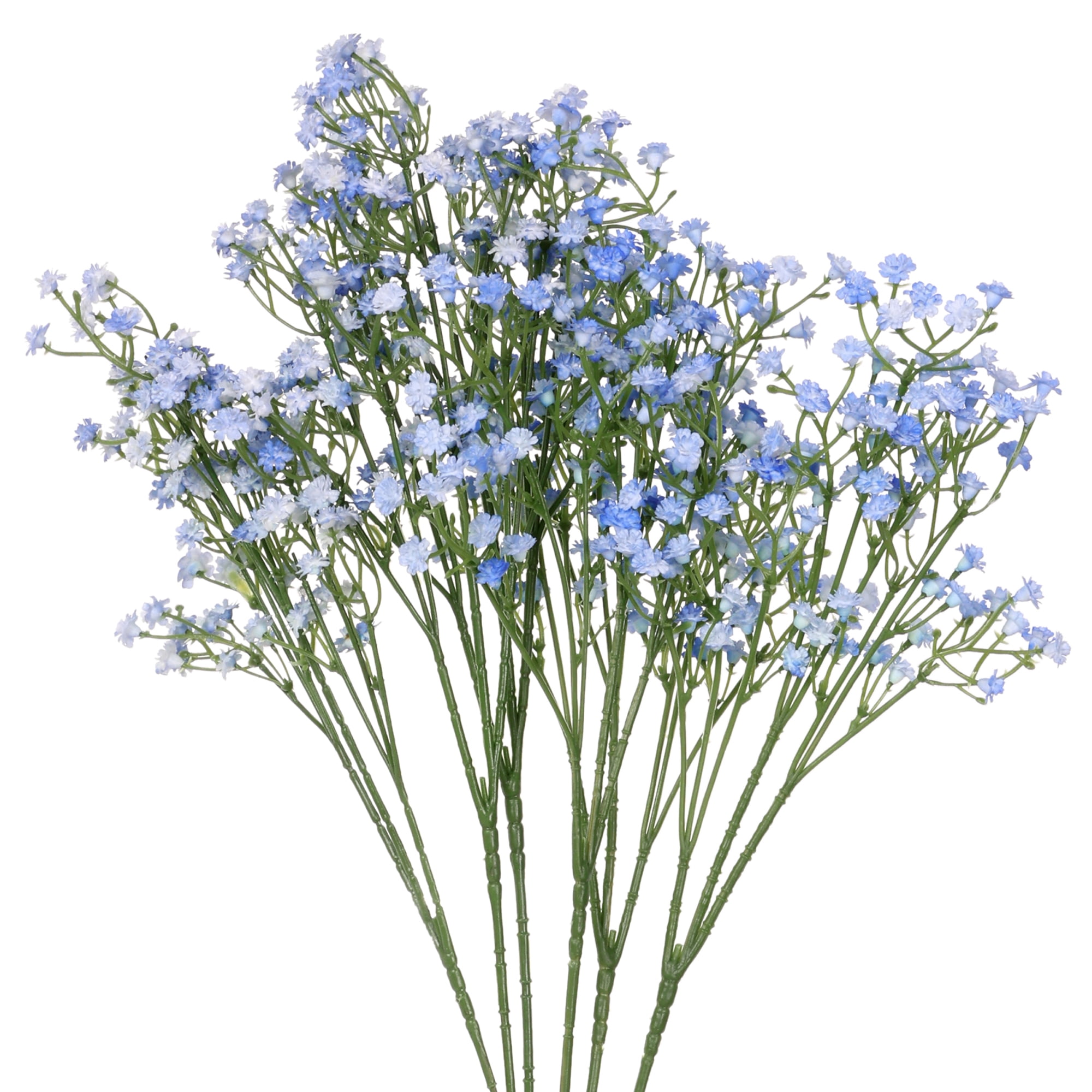 Unique Bargains Baby's Breath Artificial Flower 6 Pcs Real Touch Flowers Blue