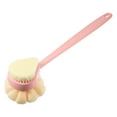 thumbnail image 1 of Unique Bargains Back Scrubber Double Side Long Handle Bath Brush Handle Brush for Bath Shower 14.96"x3.94"x3.15" Pink, 1 of 6