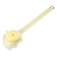 thumbnail image 1 of Unique Bargains Back Scrubber Double-sided Bath Brush for Bath Shower 14.96"x3.94"x2.76" Beige with Bath Flower, 1 of 7