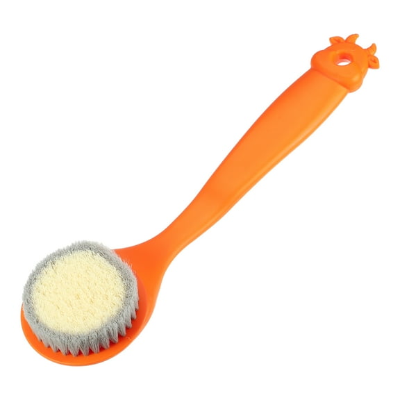 Unique Bargains Back Scrubber Long Handle Bath Brush Long Handle Brush for Bath Shower 11.81"x2.95"x0.98" Orange