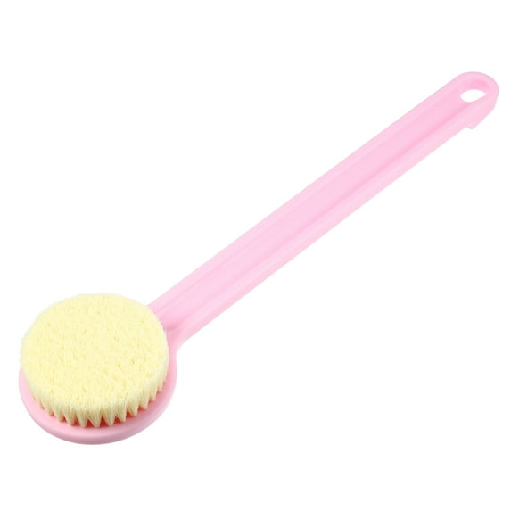 Unique Bargains Back Scrubber Long Handle Bath Brush Long Handle Brush for Bath Shower 13.98"x3.15"x1.18" Pink