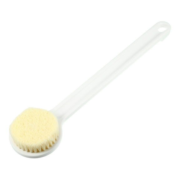 Unique Bargains Back Scrubber Long Handle Bath Brush Long Handle Brush for Bath Shower 13.98"x3.15"x1.18" White
