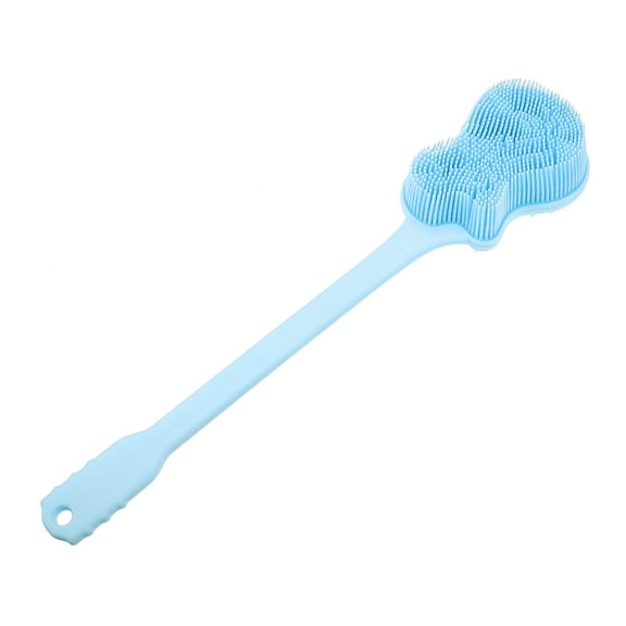 Unique Bargains Back Scrubber for Shower Bathing with Long Handle Blue