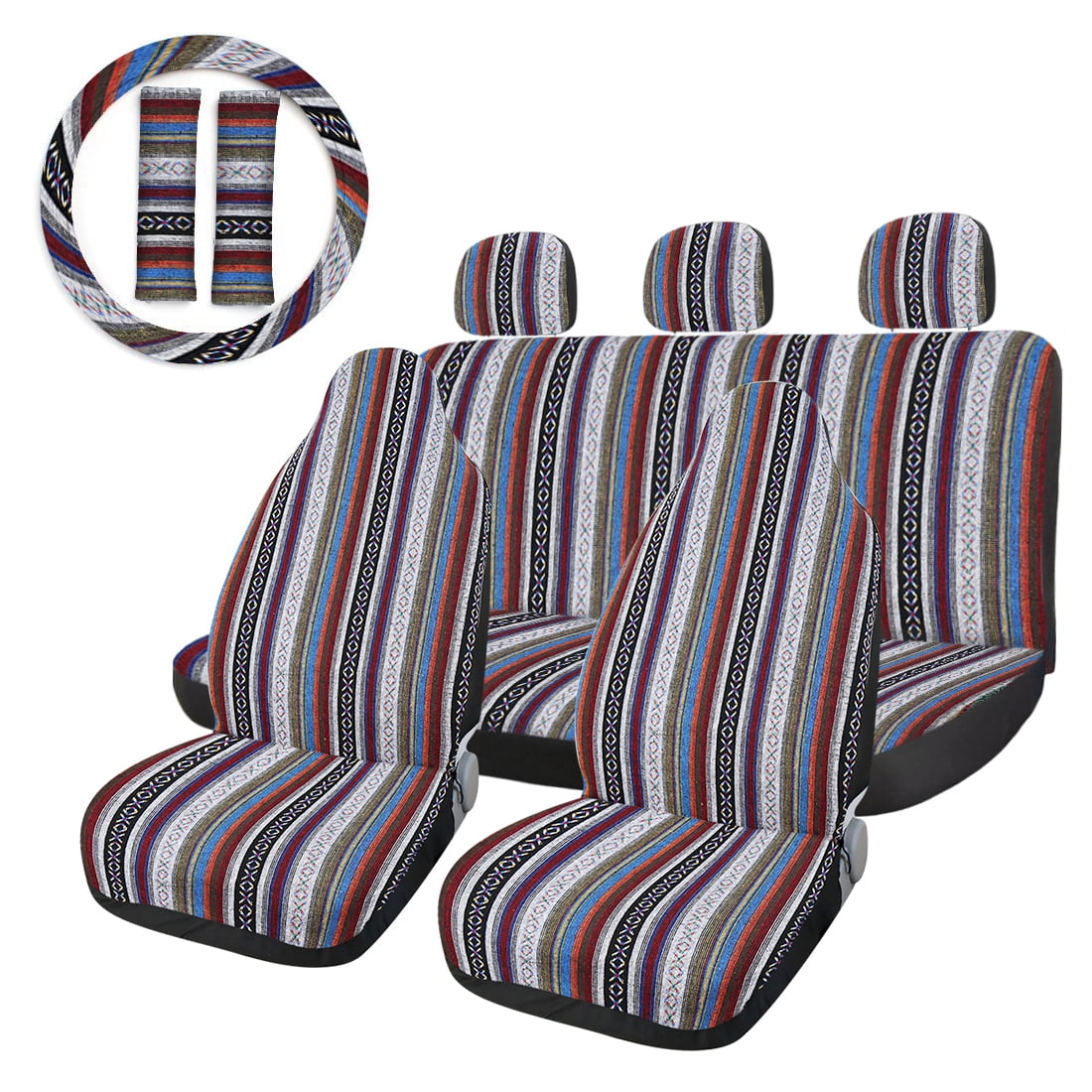 Unique Bargains Baja Blanket Durable Bucket Seat Cover for Car Auto 10