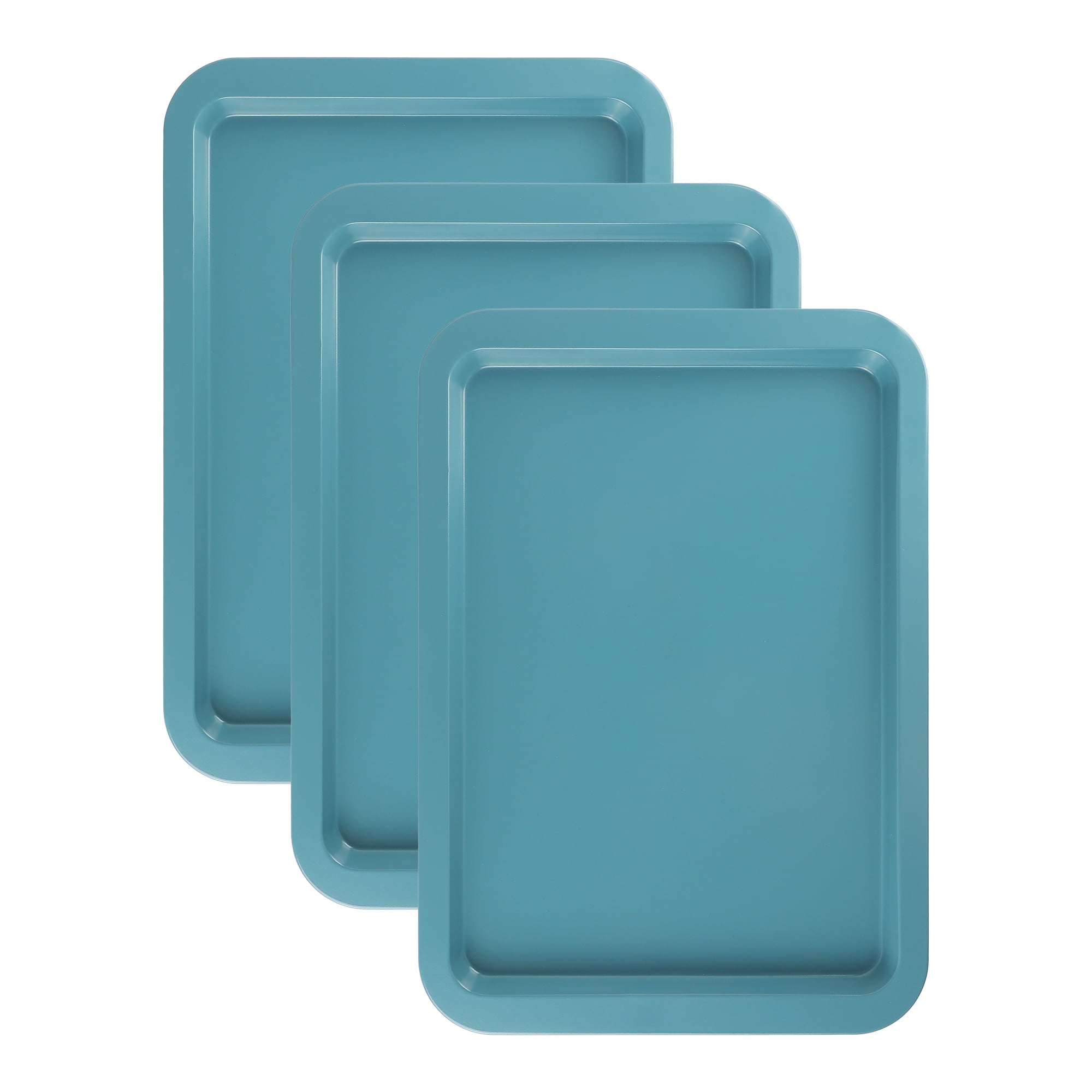 Unique Bargains Baking Sheet Pan Cookie Sheets Green 3 Pcs