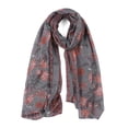 thumbnail image 1 of Unique Bargains Balinese Yarn Large Polyester Scarves Beach Shawls Vintage Wraps For Women Gray, 1 of 6