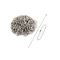 thumbnail image 1 of Unique Bargains Ball Bead Chain 5.91'' Stainless Steel Silver Tone 100Pcs, 1 of 1