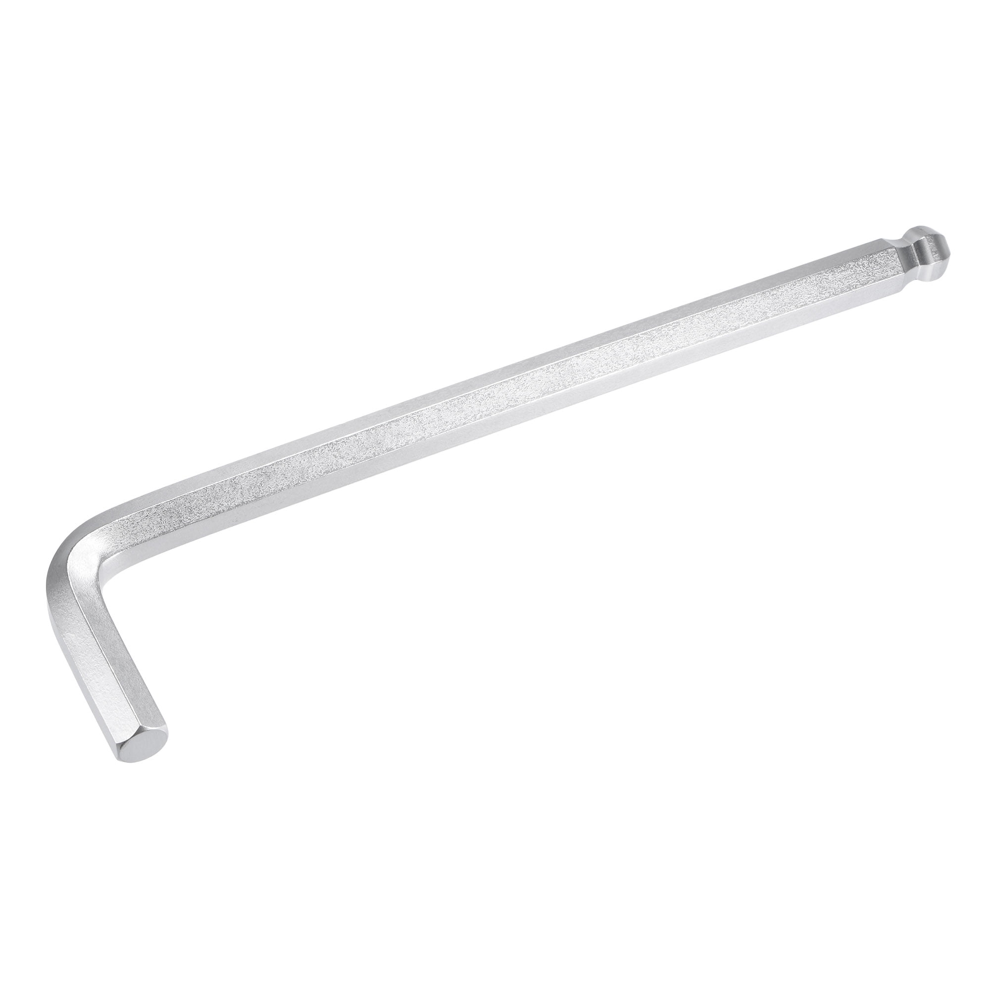 Unique Bargains Ball End Hex Key Wrench L Shaped Long Arm CR-V Silver 10.63"
