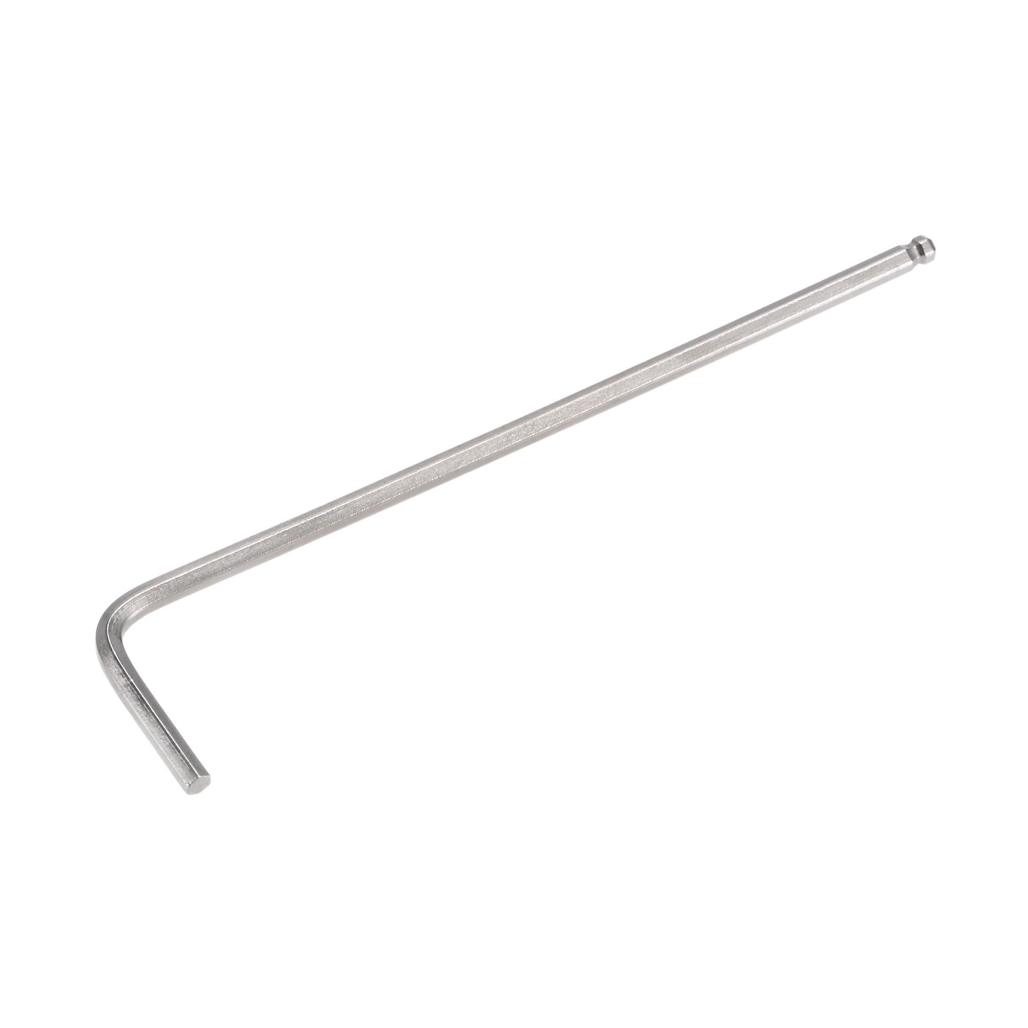 Unique Bargains Ball End Hex Key Wrench L Shaped Long Arm CR-V Silver 3/32"
