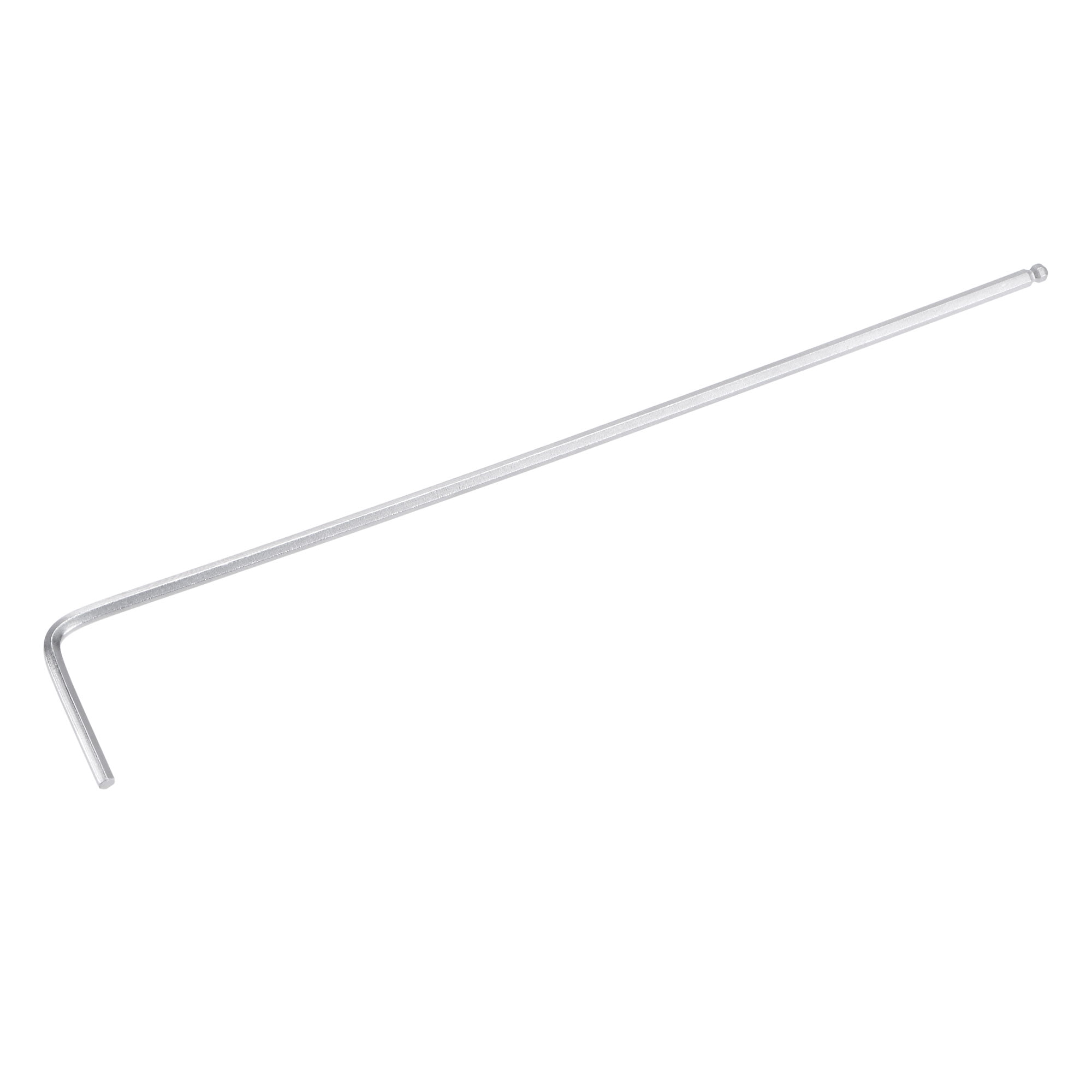 Unique Bargains Ball End Hex Key Wrench L Shaped Long Arm CR-V Silver 3.86"