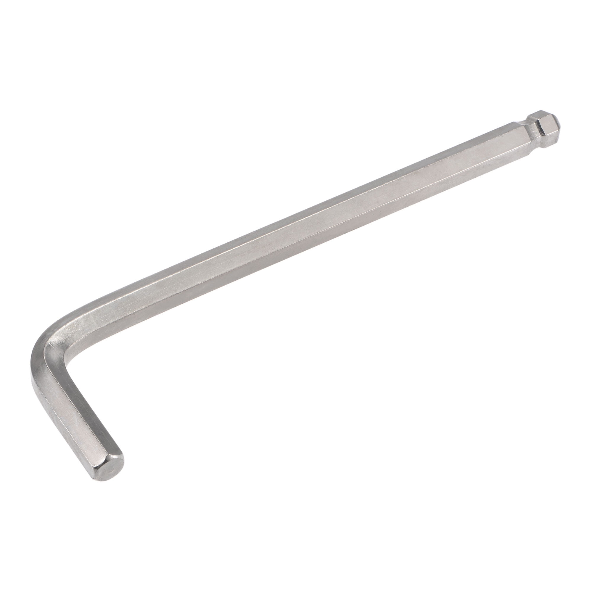 Unique Bargains Ball End Hex Key Wrench L Shaped Long Arm CR-V Silver 3/8"
