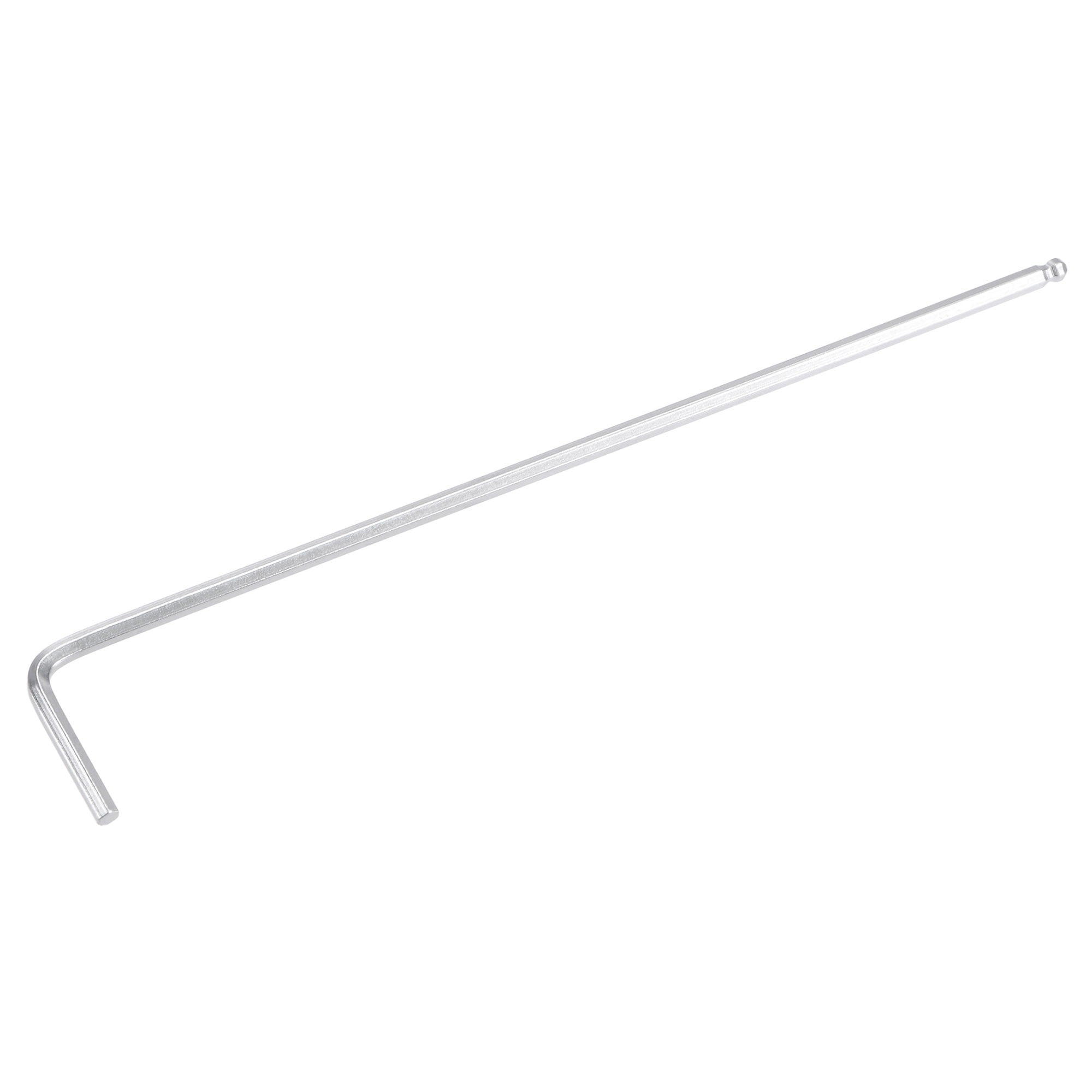 Unique Bargains Ball End Hex Key Wrench L Shaped Long Arm CR-V Silver 4.21"
