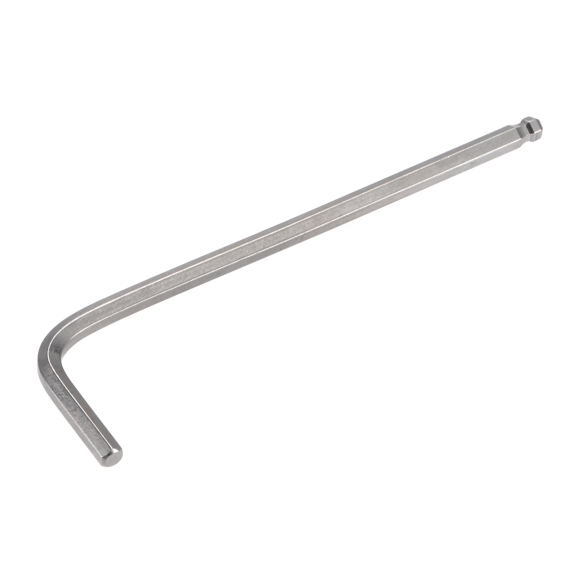 Unique Bargains Ball End Hex Key Wrench L Shaped Long Arm CR-V Silver 5/32"