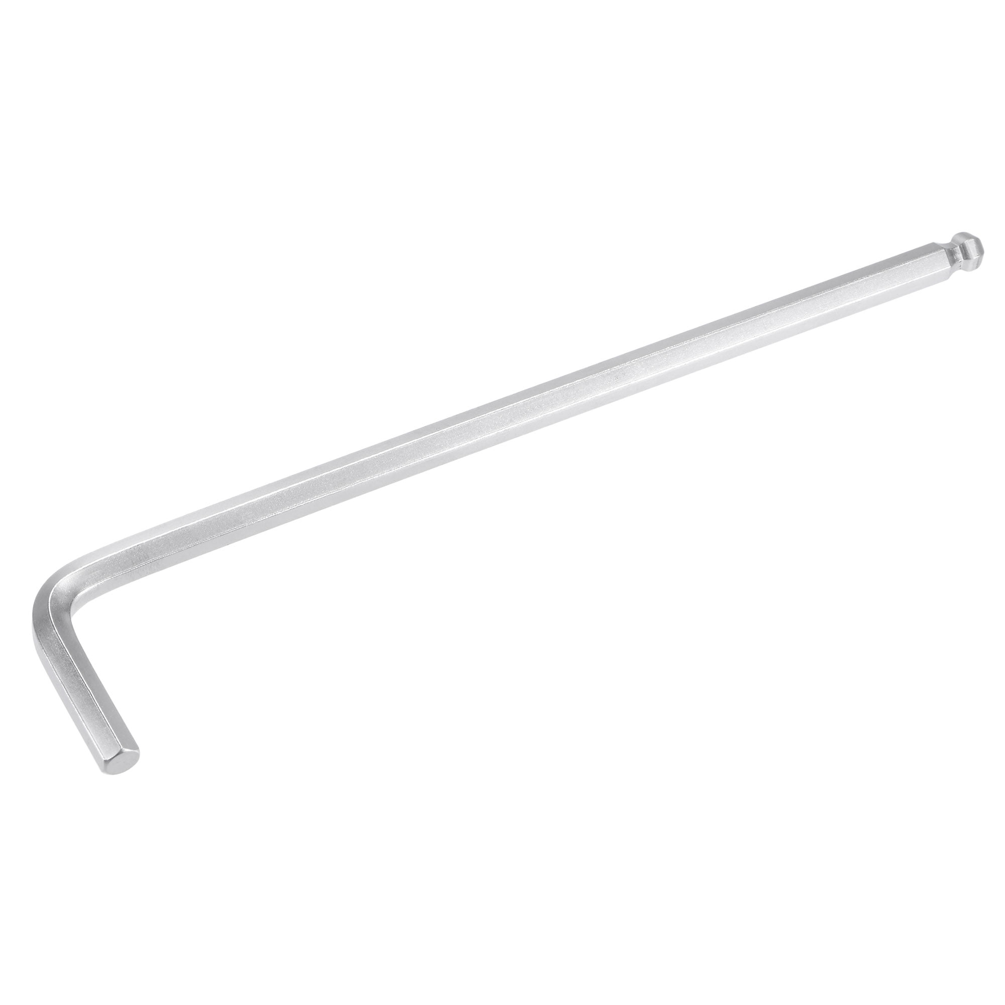 Unique Bargains Ball End Hex Key Wrench L Shaped Long Arm CR-V Silver 6.89"