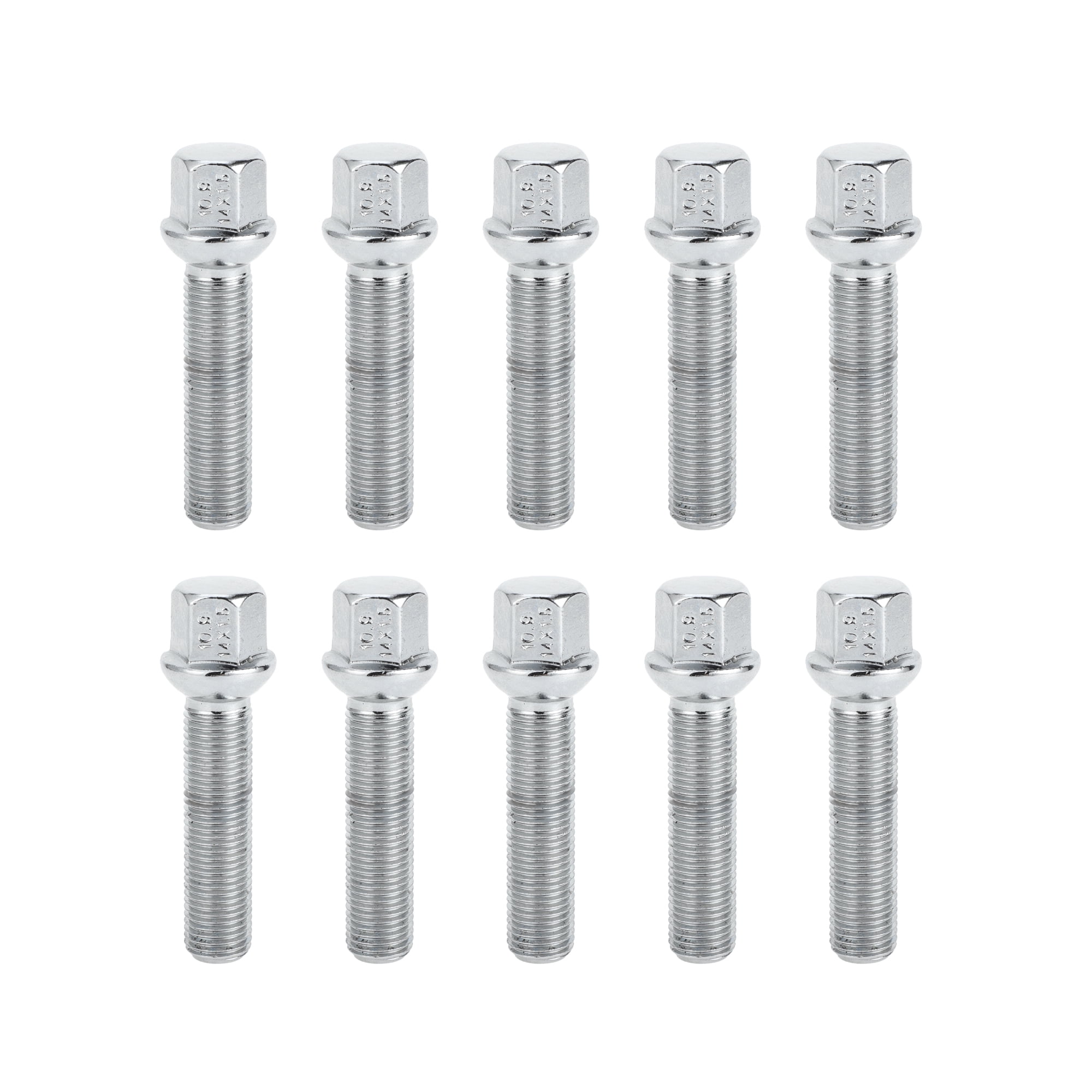 Unique Bargains Ball Seat Wheel Lug Bolt for Volkswagen M14x1.5mm Pack of 10