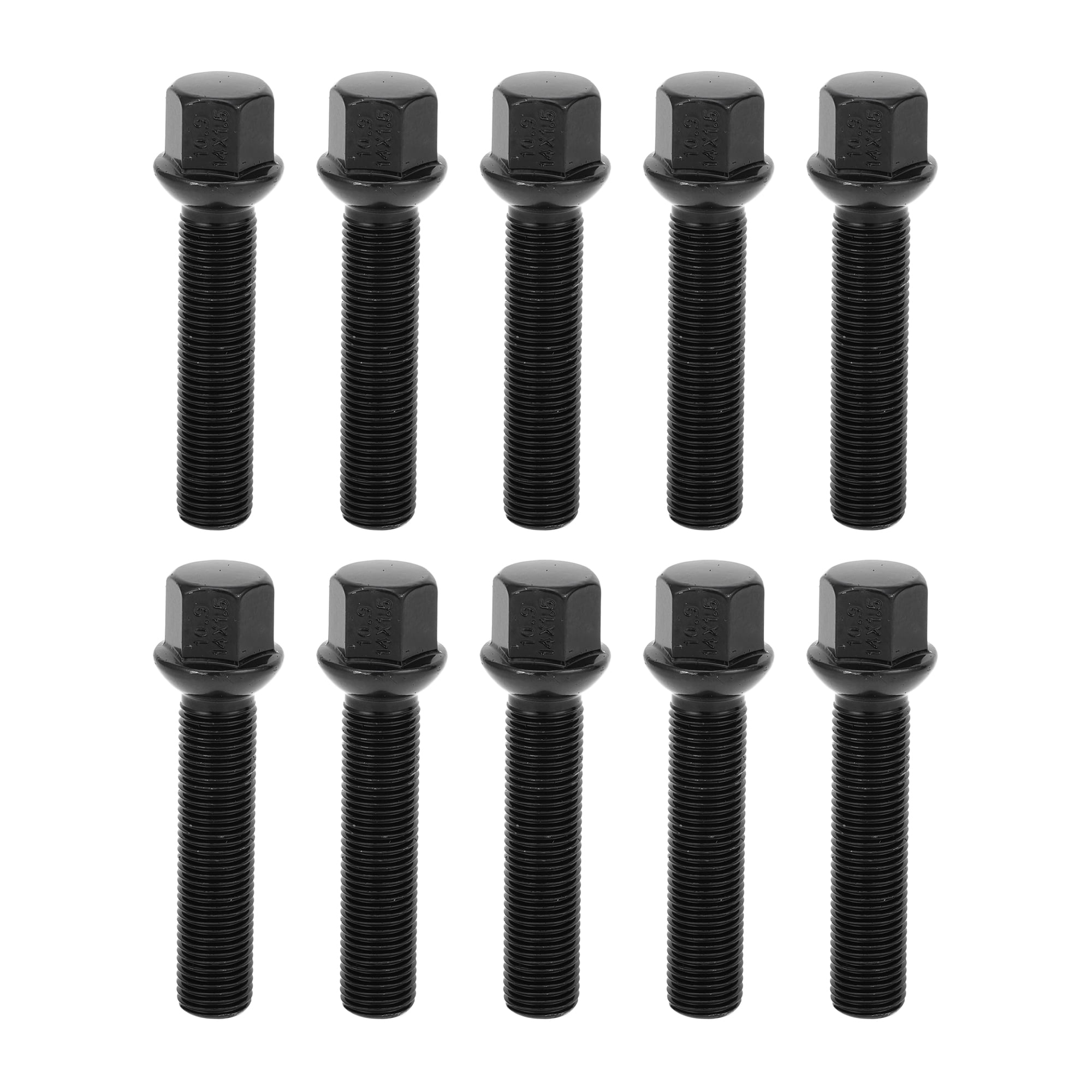 Unique Bargains Ball Seat Wheel Lug Bolt for Volkswagen and for Audi M14x1.5mm 10-Piece