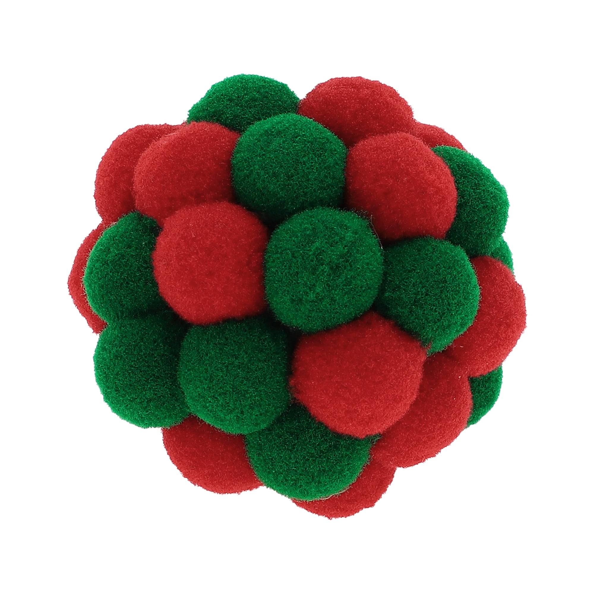 Unique Bargains Ball Shape Cat Teaser Toys in Red and Green Colors for Cats
