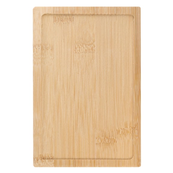 Unique Bargains Bamboo Serving Tray 7.09" x 4.72" Rectangular Natural Bamboo Tray 1Pcs