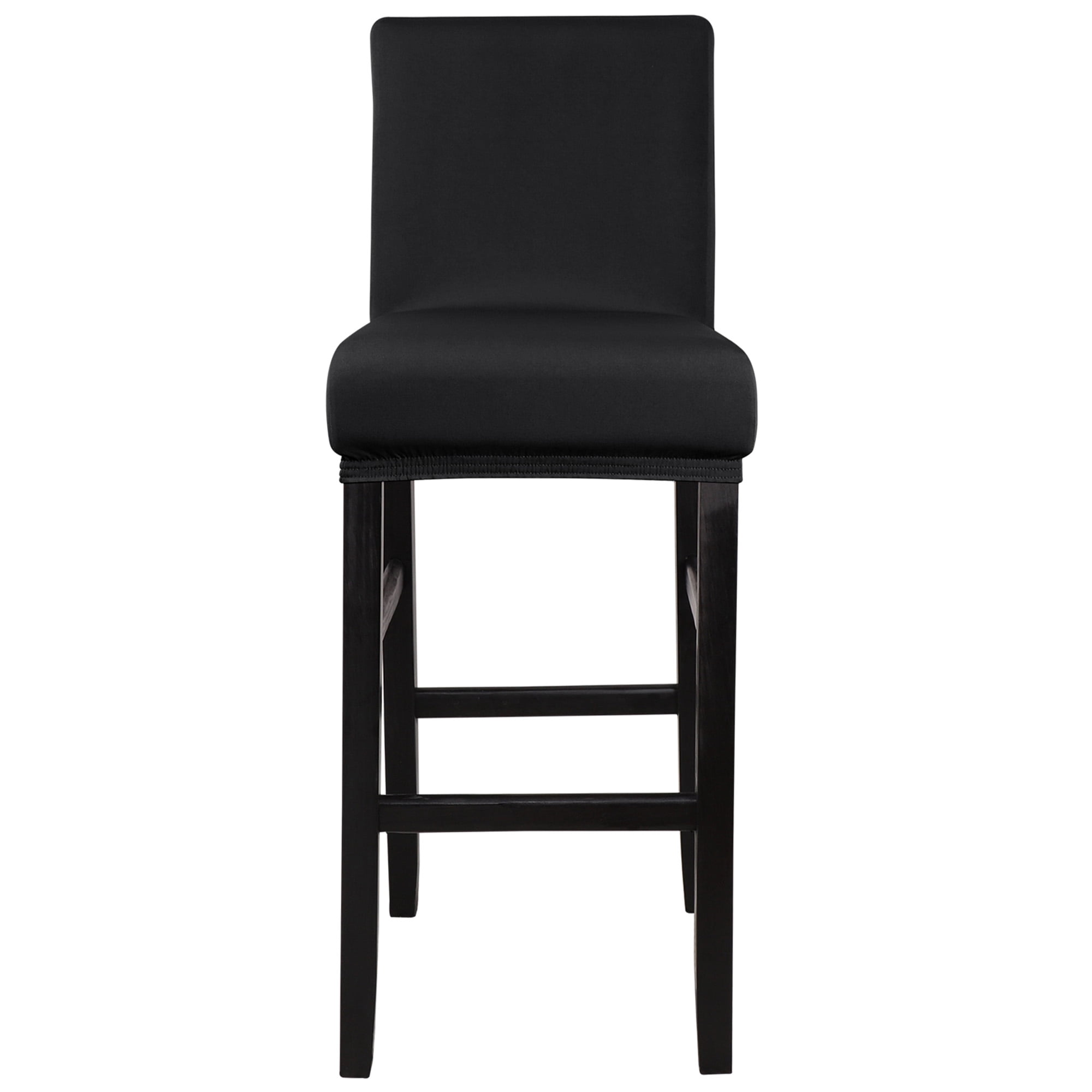 Unique Bargains Bar Stool Covers Counter Height Side Chair Slipcover Black 1 Pc