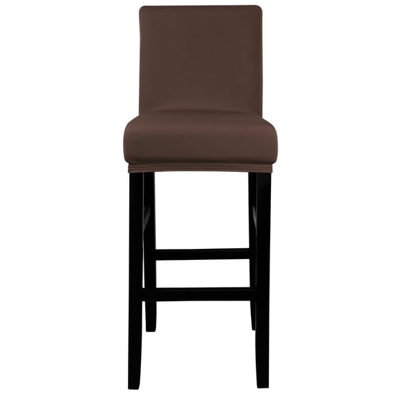 Unique Bargains Bar Stool Covers Counter Height Side Chair Slipcover Dark Brown 1 Pc