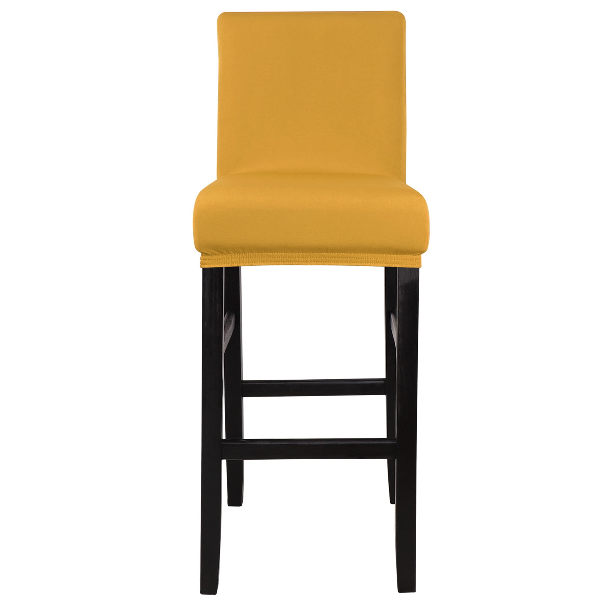 Unique Bargains Bar Stool Covers Counter Height Side Chair Slipcover Gold 1 Pc