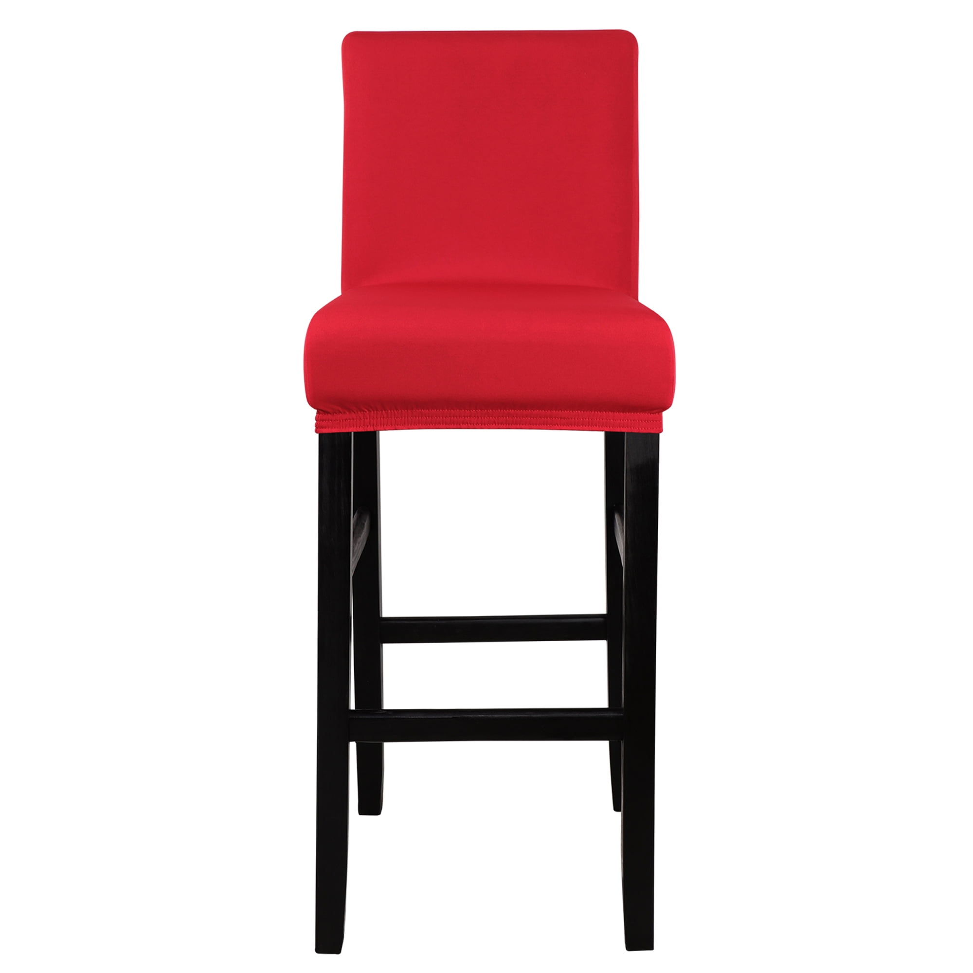 Unique Bargains Bar Stool Covers Counter Height Side Chair Slipcover Red 1