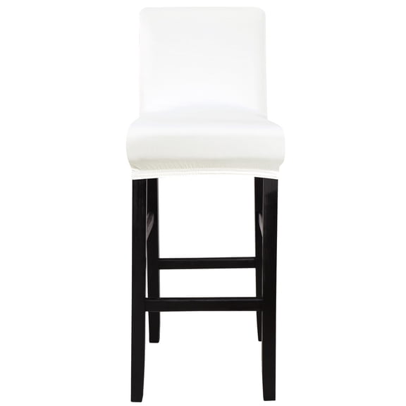Unique Bargains Bar Stool Covers Counter Height Side Chair Slipcover Snow White 1 Pc