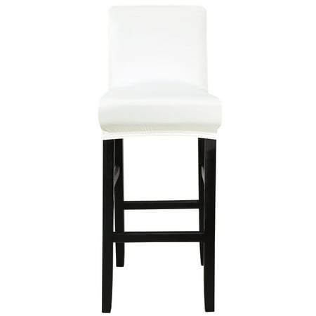 Unique Bargains Bar Stool Covers Counter Height Side Chair Slipcover Snow White 1 Pc